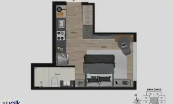 Imagem 5: Apartamento à venda, no Walk Lourdes em Belo Horizonte, Lourdes, com 2 quartos, 60.56m²