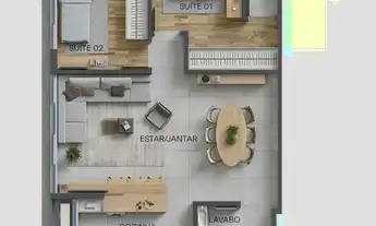 Imagem 4: Apartamento Garden à venda, no Brisa Savassi em Belo Horizonte, Savassi, com 2 quartos, 10