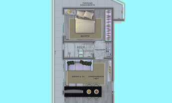 Imagem: Apartamento de luxo à venda, 1 quarto com