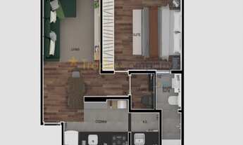 Imagem 5: 1 dormitório, 1 suítes, 1 vaga na garagem