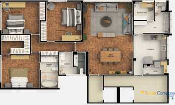 Imagem 3: 3 dormitórios, 1 suítes, 1 vaga na garagem