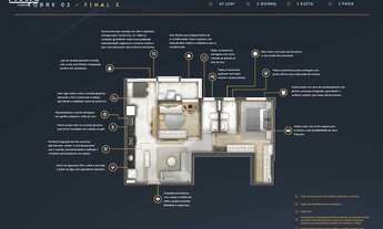 Imagem 2: 2 dormitórios, 2 suíte, 3 banheiro, 1 vaga na garagem, 67M² de Área Construída