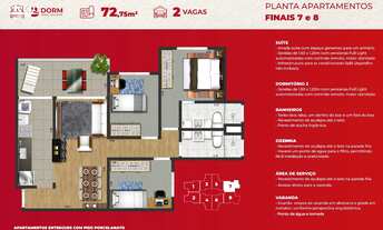 Imagem 7: 2 dormitórios, 1 suítes, 2 banheiro, 1 vaga na garagem, 66M² de Área Construída