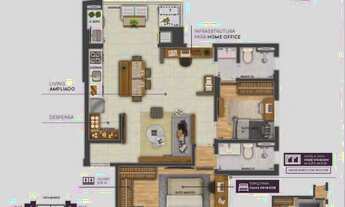 Imagem 3: 3 dormitórios, 2 suíte, 4 banheiro, 1 vaga na garagem, 76M² de Área Construída