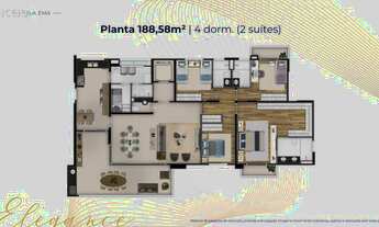 Imagem 2: 4 dormitórios, 2 suíte, 3 banheiro, 3 vagas na garagem, 189M² de Área Construída