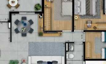 Imagem 3: 1 dormitório, 1 suítes, 1 banheiros, 1 vaga na garagem, 44M² de Área Construída