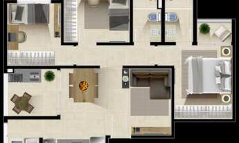 Imagem 5: 3 dormitórios, 1 suítes, 2 banheiro, 2 vagas na garagem, 71M² de Área Construída