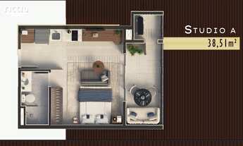 Imagem 6: 1 dormitório, 1 banheiros, 1 vaga na garagem, 39M² de Área Construída, 39M² de Área Total