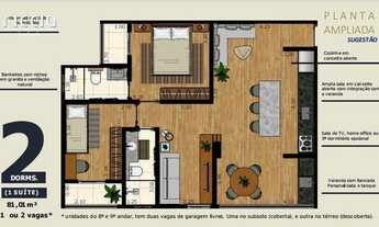 Imagem 4: 3 dormitórios, 1 suítes, 2 banheiro, 1 vaga na garagem, 81M² de Área Construída