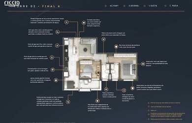 Imagem 6: 2 dormitórios, 2 suíte, 3 banheiro, 1 vaga na garagem, 64M² de Área Construída