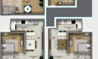 Imagem 2: Apartamento à venda no Centro de Camboriú-SC: 2 quartos, 1 suíte, 2 salas, 2 banheiros, 1