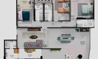 Imagem 6: Luxuoso Apartamento Á Venda no Centro de Guarapari-ES, 3 Quartos, Lazer Completo!