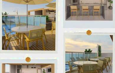 Imagem 6: Beleza e oportunidade! Col. 5: 70 m2, 2 q, suíte, piscina vista mar, lazer completo. De R