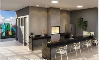 Imagem 3: Apto de 2 quartos, sendo um suíte, de 47,40 m², com área de lazer completa