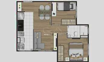 Imagem 3: Apartamento à venda em São Paulo-SP, Jardim Adelfiore: 2 quartos, 1 sala, 1 banheiro, 1 va