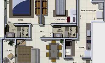 Imagem 3: Apartamento novo para venda em Bonfim Paulista no Centro, alto padrao, terreo com quintal