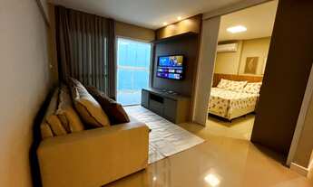 Imagem 2: Apartamento mobiliado medindo 69 m², com 1/4 varanda com vista para Baia de Todos os Santo