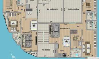 Imagem 2: Cobertura no Residencial Gree Ville. 2 quartos um sendo suíte + varanda. A cobertura vai s