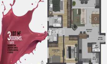 Imagem 2: Apartamento 3 Quartos (sendo1 Suíte) e 2 Vagas com HB - Centro