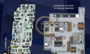 Imagem 3: Apartamento de frente, 02 dormitórios sendo 01 suíte, na região das Gaivotas, Florianópoli