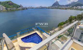 Imagem 2: ESPETACULAR COBERTURA DUPLEX 4 SUITES REFORMADA COM VISTA LIVRE PRA LAGOA