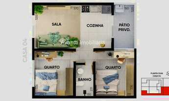 Imagem 4: Casas à venda no Bairro Colorado com 2 quartos, entrada parcelada e documentação grátis