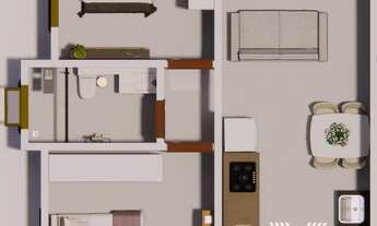 Imagem 5: 2 dormitórios, 1 banheiros, 1 vaga na garagem, 54M² de Área Construída, 54M² de Área Total