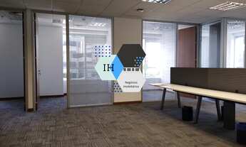 Imagem 4: Conjunto Comercial para locação de 272m2 com bancadas e estações de trabalho e 08 vagas