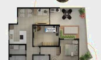 Imagem 6: 2 dormitórios, 1 suítes, 2 banheiro, 1 vaga na garagem, 56M² de Área Construída