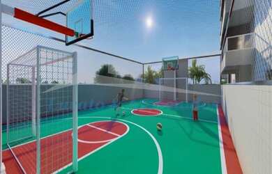 Imagem 3: Apartamento para venda na Vila Mirim em Praia Grande SP prédio de frente para mar 02 dormi