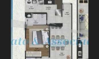 Imagem 2: Apartamento à venda em Praia Grande-SP, bairro Mirim: 2 quartos, 1 suíte, 1 sala, 2 banhei