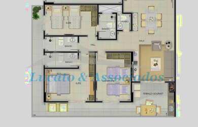 Imagem 3: Apartamento Alto Padrão para Venda no Canto do Forte em Praia Grande SP 3 Dormitórios send