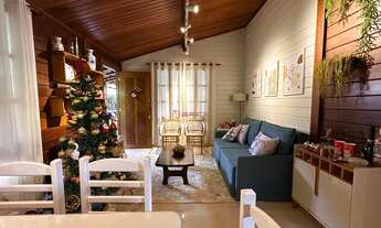 Imagem 2: Casa de madeira com 2 quartos sendo 1 suítes, 85 m² em condomínio em Vargem Grande - Teres