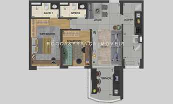 Imagem 2: AP07505- BROOKLIN- APTO À VENDA 66,56m2- 2 dormts- 1 suite - 2 banheiros - 1 vaga