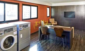 Imagem 7: Flat para alugar no Itaim, totalmente mobiliado com serviços, próximo à Avenida Faria Lima