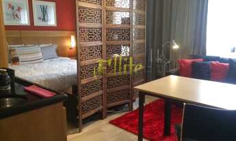 Imagem 4: Flat para locação em Moema, totalmente mobiliado com serviços, próximo das faculdades INSP