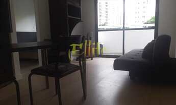 Imagem 2: Flat para locação em Moema, totalmente mobiliado com serviços, ao lado do shopping Ibirapu