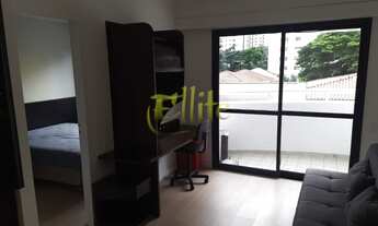 Imagem 4: Flat para locação em Moema, totalmente mobiliado com serviços, ao lado do shopping Ibirapu