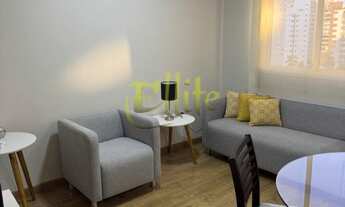 Imagem 6: Flat para locação em Moema, totalmente mobiliado com serviços, próximo ao Parque Ibirapuer