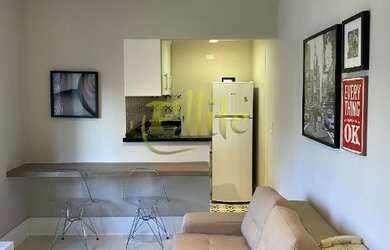 Imagem 2: Flat para locação e venda no Brooklin, totalmente mobiliado com serviços, próximo da Estaç