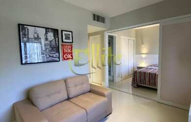 Imagem 4: Flat para locação e venda no Brooklin, totalmente mobiliado com serviços, próximo da Estaç