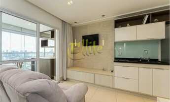 Imagem 6: Apartamento mobiliado com 01 dormitório para venda na região do Brooklin em São Paulo, pró