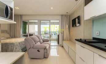 Imagem 2: Apartamento mobiliado com 01 dormitório para venda na região do Brooklin em São Paulo, pró