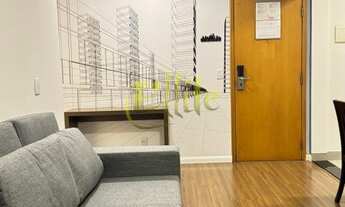 Imagem 3: Flat para locação e venda com 02 dormitórios no Brooklin totalmente mobiliado, próximo da