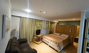 Imagem 4: Flat para locação em Moema, totalmente mobiliado com serviços, próximo ao Parque Ibirapuer