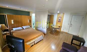 Imagem 2: Flat para locação em Moema, totalmente mobiliado com serviços, próximo ao Parque Ibirapuer