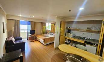 Imagem 1: Flat para locação em Moema, totalmente mobiliado com serviços, próximo ao Parque Ibirapuer