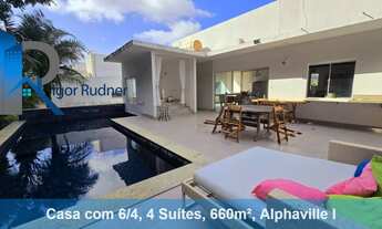 Imagem 1: Excelente Casa com 3 pavimentos em Alphaville Salvador 1, 6 quartos (sendo 4 suítes) e 660