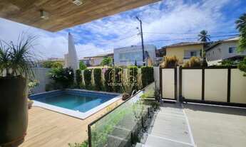 Imagem 6: Com ambientes amplos e modernos essa casa duplex vista mar com quatro suítes e espaço gour