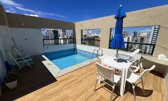 Imagem 2: Excelente cobertura vista mar decorada com três suítes e área gourmet a venda na Pituba